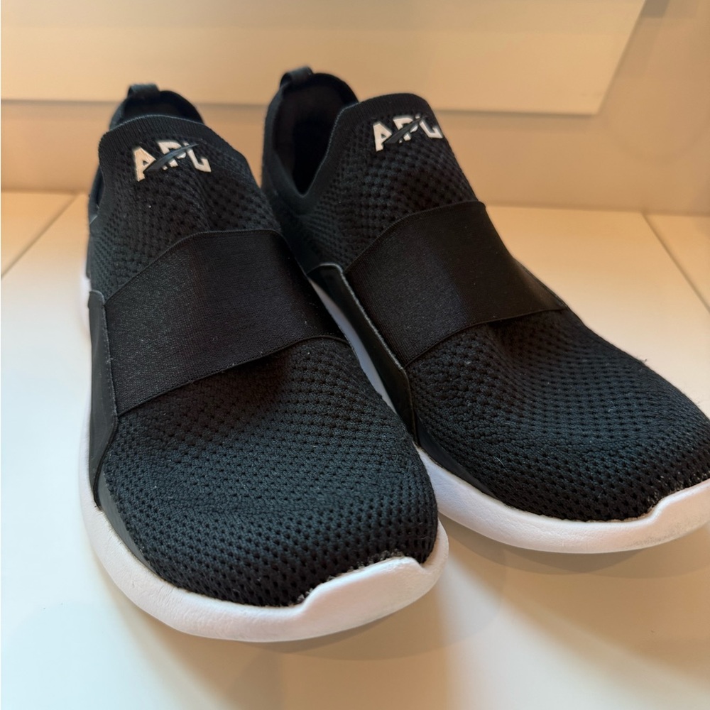 APL Black Mesh Slip-On Sneakers